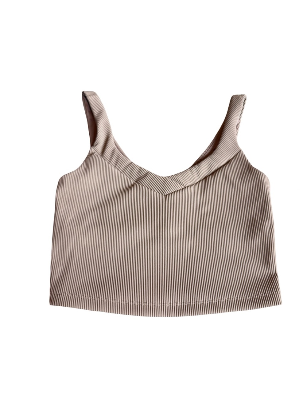 Beyond Yoga Two Piece Workout Set Tan Ribbed Leggings Sports Bra Small Women's - Picture 2 of 10